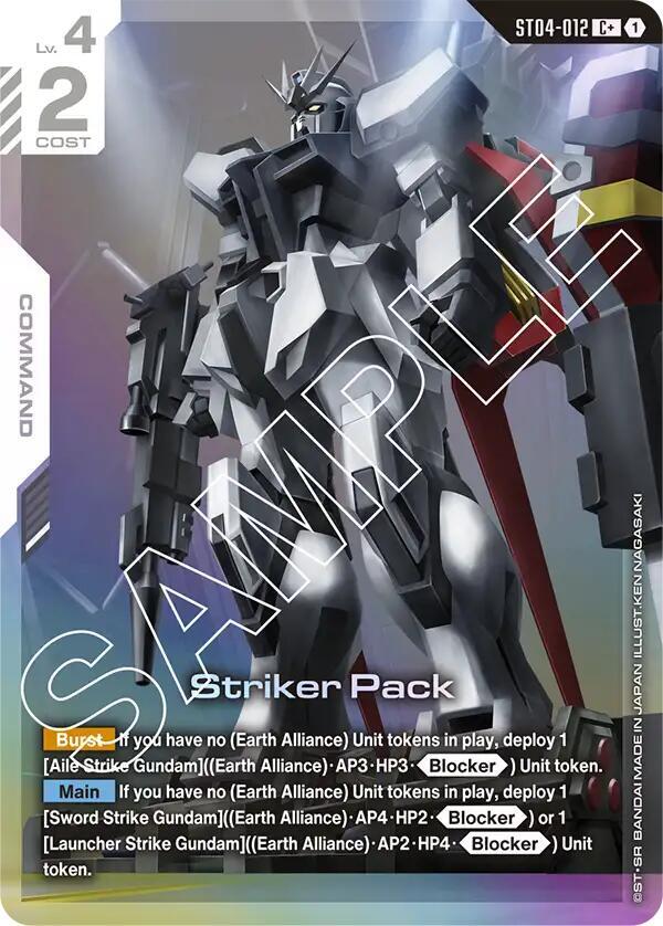 Striker Pack (C+) ST04-012 card from Starter Deck 04: SEED Strike