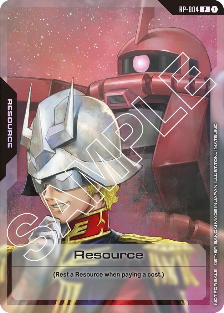 Resource (Mobile Suit Gundam) RP-004 card from Promotional Resource Tokens