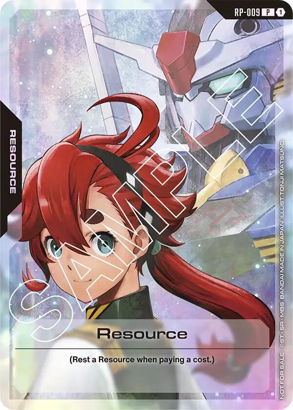 Resource (Mobile Suit Gundam: the Witch from Mercury) RP-009 card from Promotional Resource Tokens