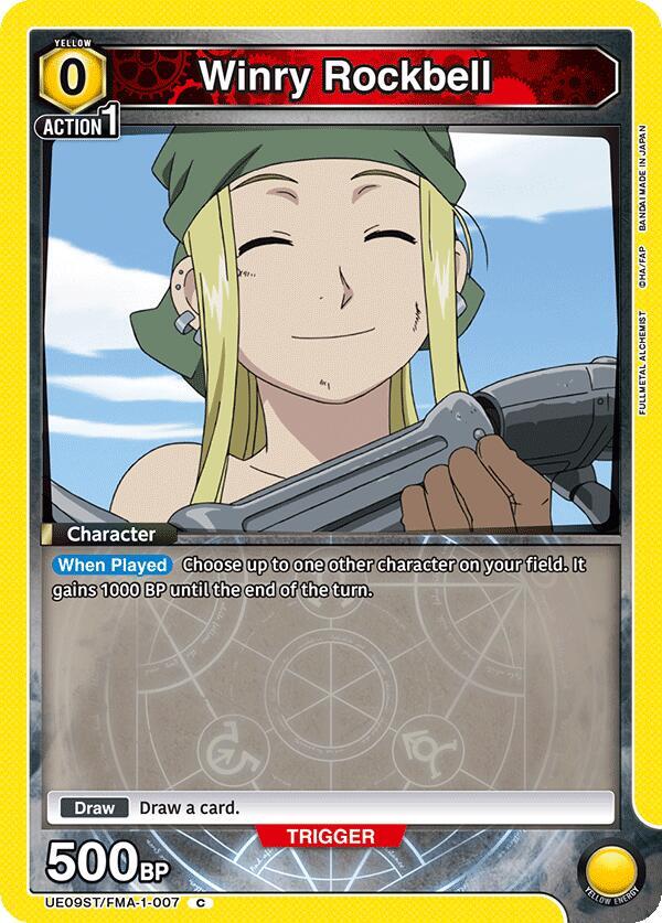 Winry Rockbell UE09ST/FMA-1-007 card from UE09ST: FULLMETAL ALCHEMIST Starter Deck