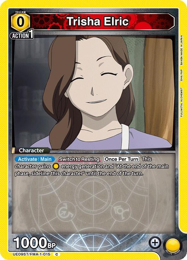 Trisha Elric UE09ST/FMA-1-015 card from UE09ST: FULLMETAL ALCHEMIST Starter Deck