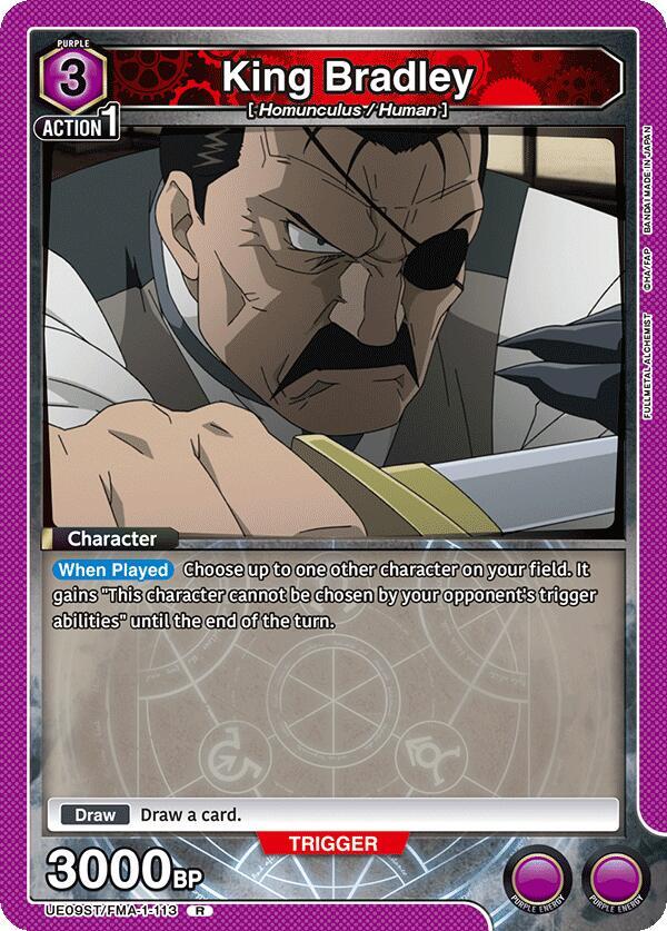 King Bradley UE09ST/FMA-1-113 card from UE09ST: FULLMETAL ALCHEMIST Starter Deck