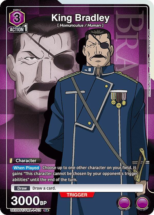 King Bradley (R*) UE09ST/FMA-1-113 card from UE09ST: FULLMETAL ALCHEMIST Starter Deck