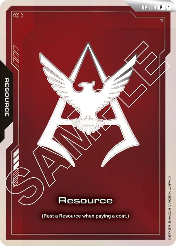 Resource (Char Aznable Emblem) RP-014 card from Promotional Resource Tokens