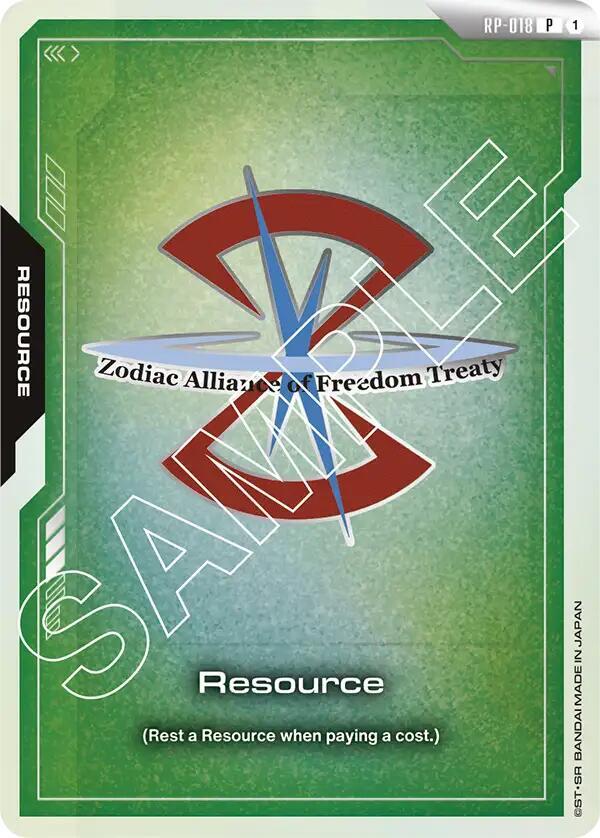 Resource (ZAFT) RP-018 card from Promotional Resource Tokens