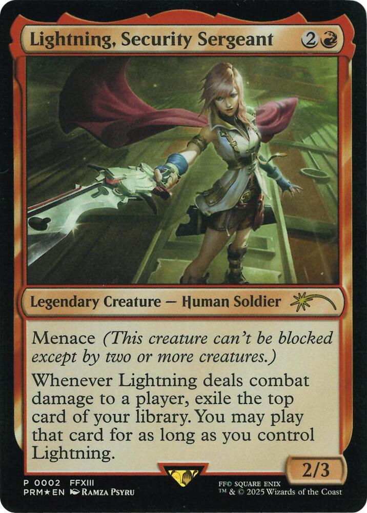 Lightning, Security Sergeant (Costco Bundle) 2 card from Unique and Miscellaneous Promos