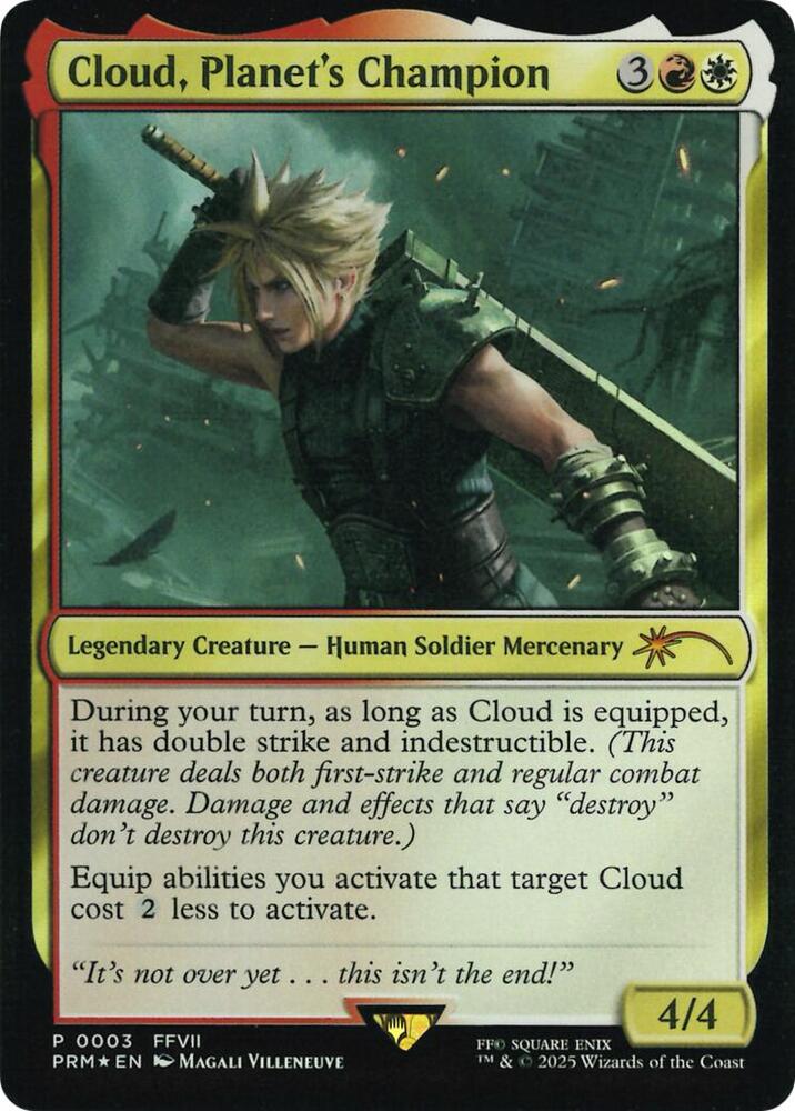 Cloud, Planet's Champion (Costco Bundle) 3 card from Unique and Miscellaneous Promos