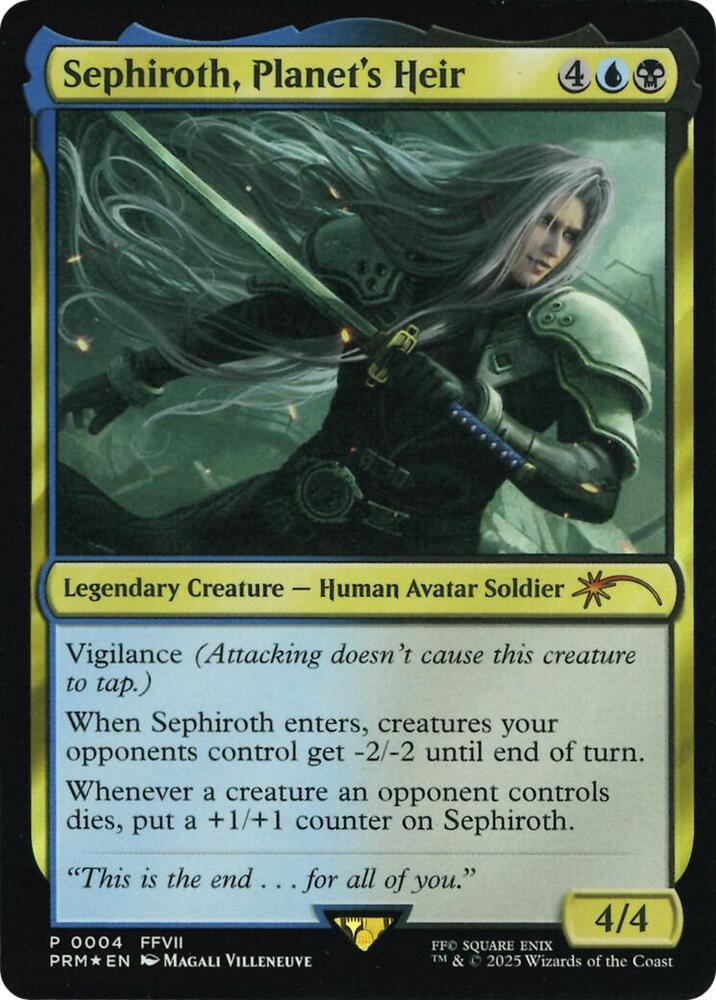 Sephiroth, Planet's Heir (Costco Bundle) 4 card from Unique and Miscellaneous Promos
