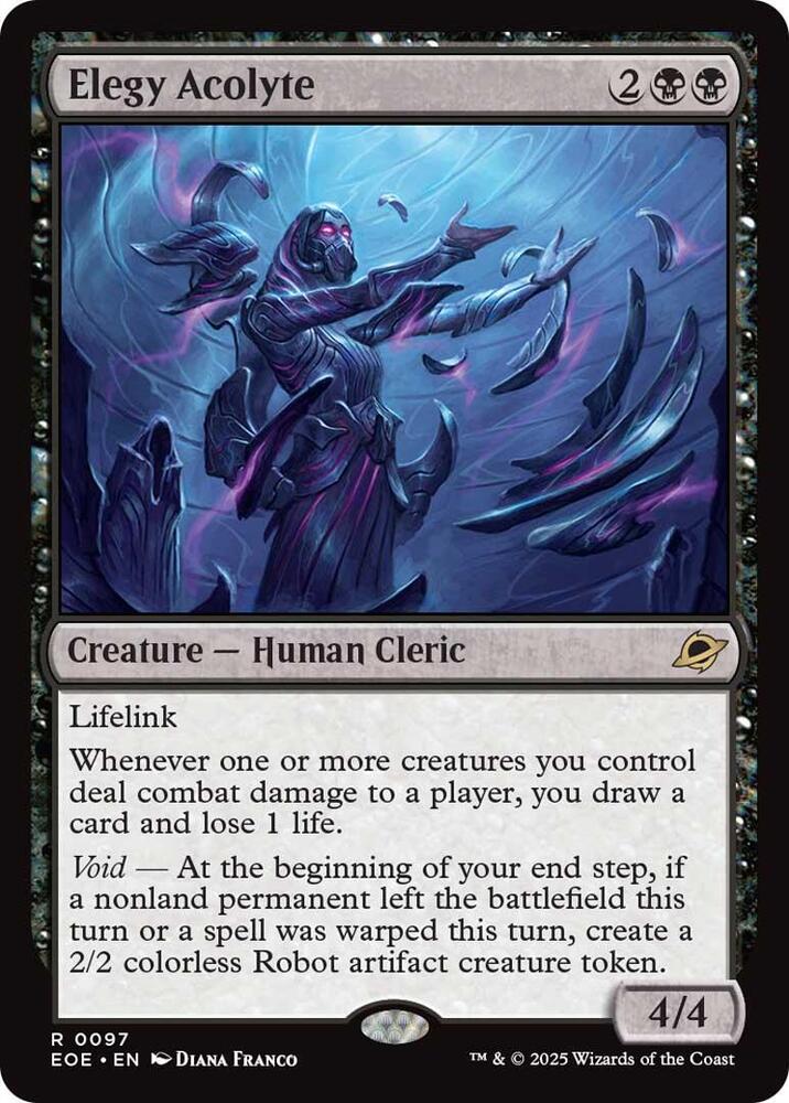 Elegy Acolyte 97 card from Edge of Eternities