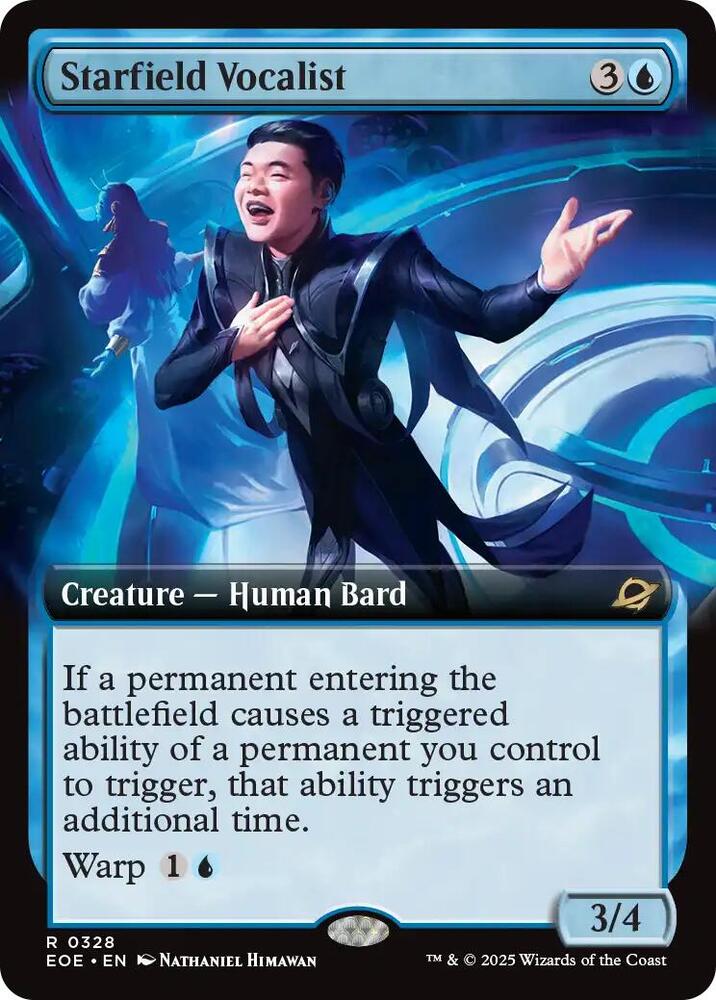 Starfield Vocalist (Extended Art) 328 card from Edge of Eternities