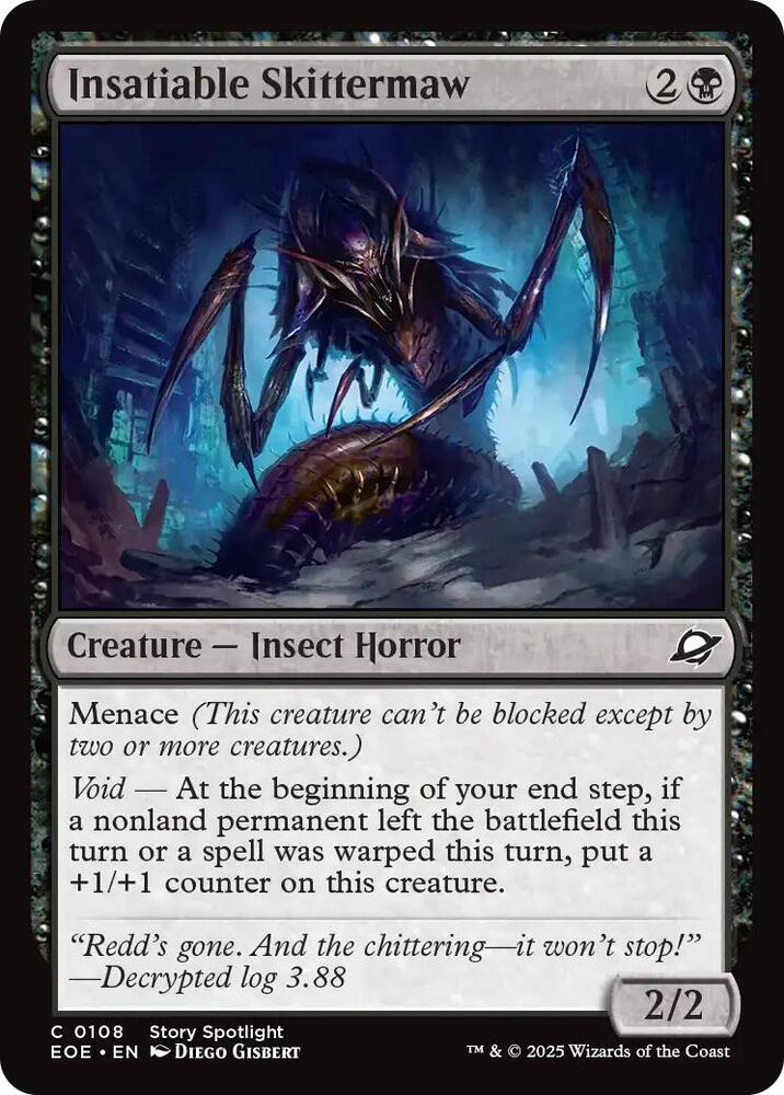 Insatiable Skittermaw 108 card from Edge of Eternities