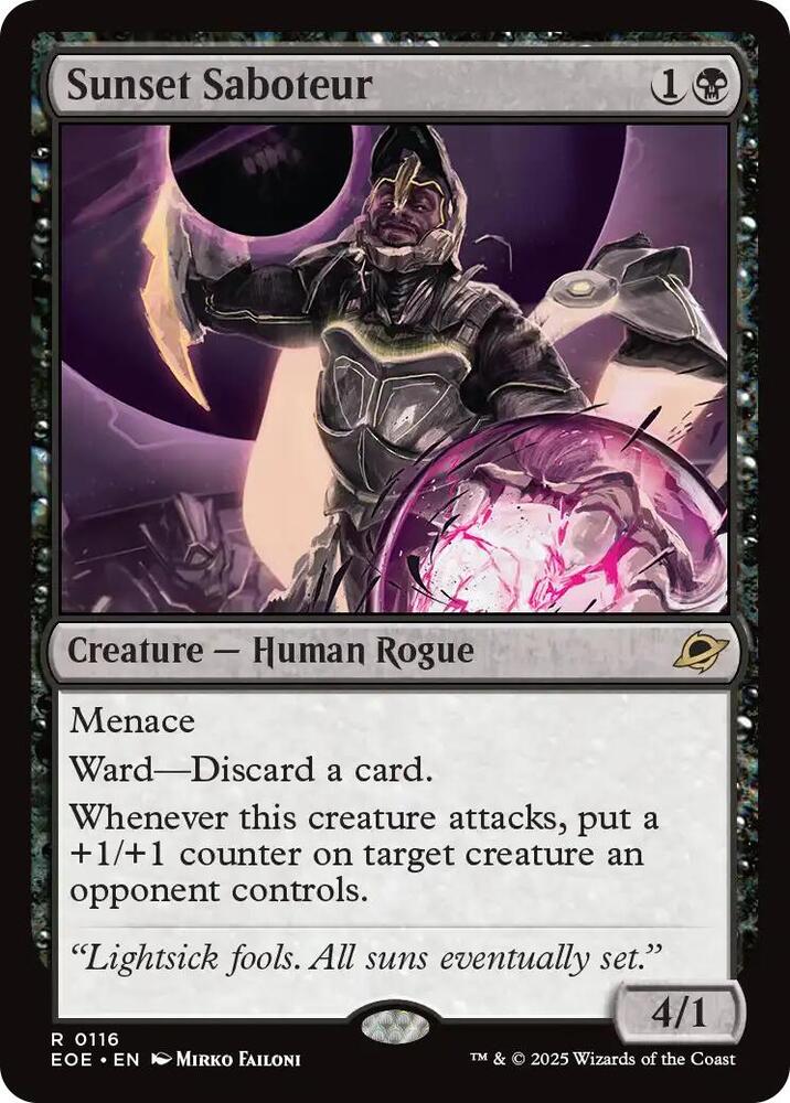 Sunset Saboteur 116 card from Edge of Eternities