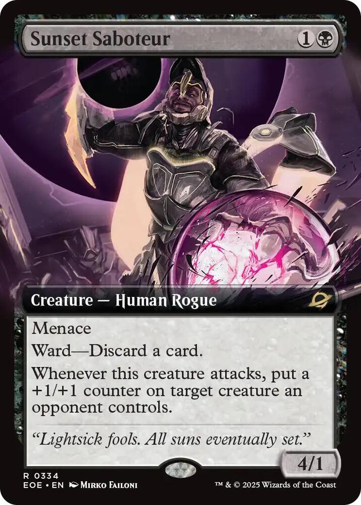 Sunset Saboteur (Extended Art) 334 card from Edge of Eternities