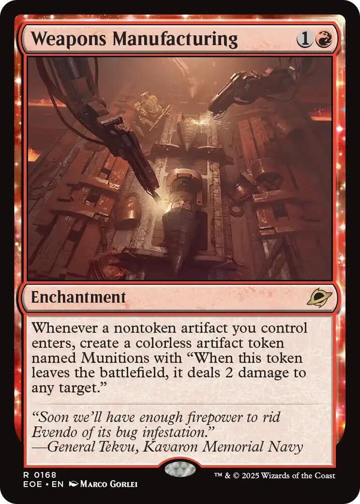 Weapons Manufacturing 168 card from Edge of Eternities