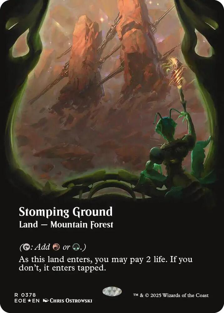 Stomping Ground (Borderless) (Galaxy Foil) 378 card from Edge of Eternities