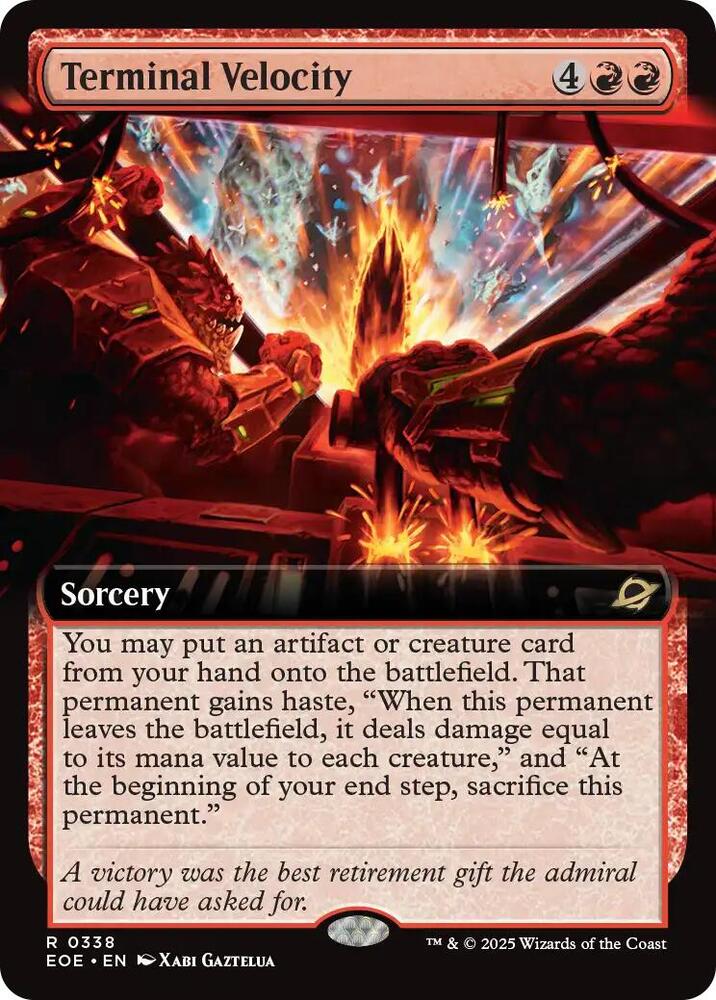 Terminal Velocity (Extended Art) 338 card from Edge of Eternities