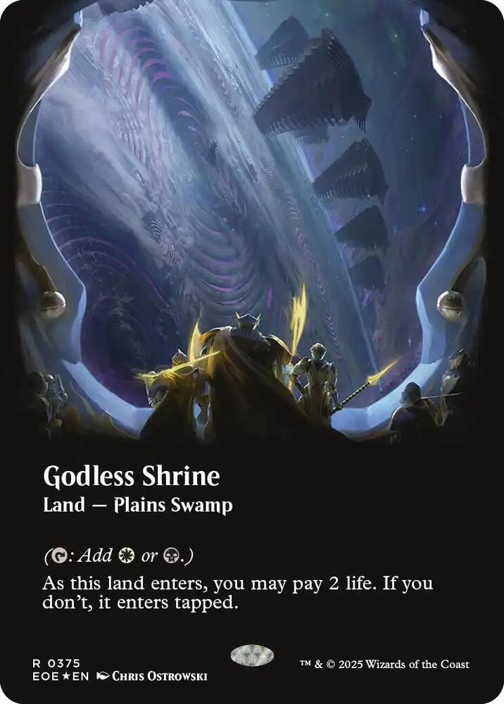 Godless Shrine (Borderless) (Galaxy Foil) 375 card from Edge of Eternities