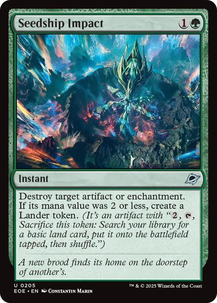 Seedship Impact 205 card from Edge of Eternities