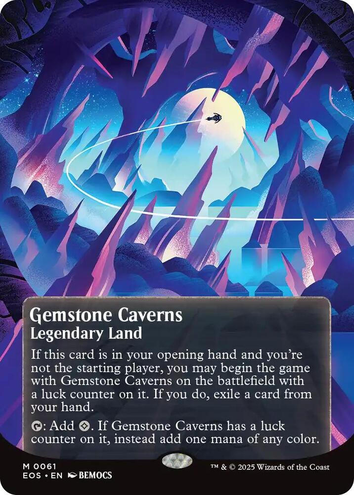 Gemstone Caverns (Borderless) 61 card from Edge of Eternities: Stellar Sights