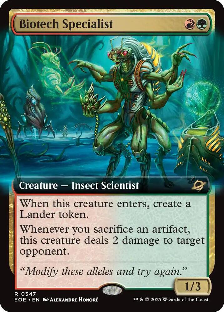 Biotech Specialist (Extended Art) 347 card from Edge of Eternities
