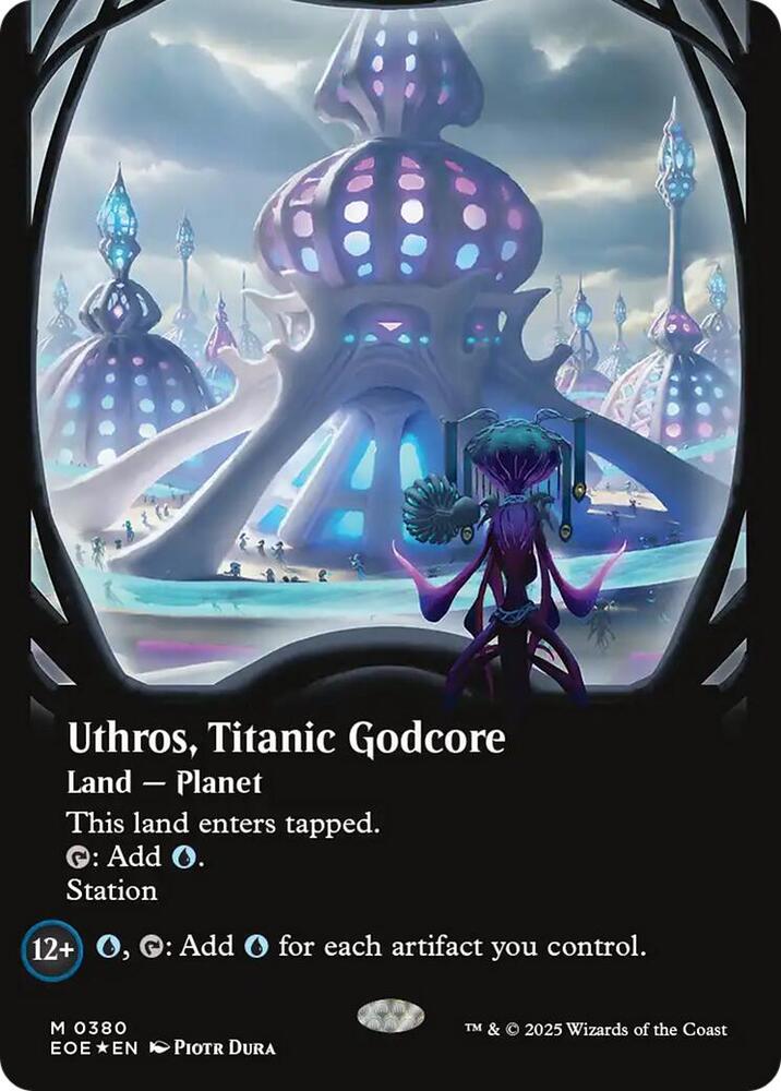 Uthros, Titanic Godcore (Borderless) (Galaxy Foil) 380 card from Edge of Eternities