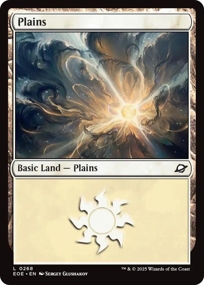 Plains 268 card from Edge of Eternities