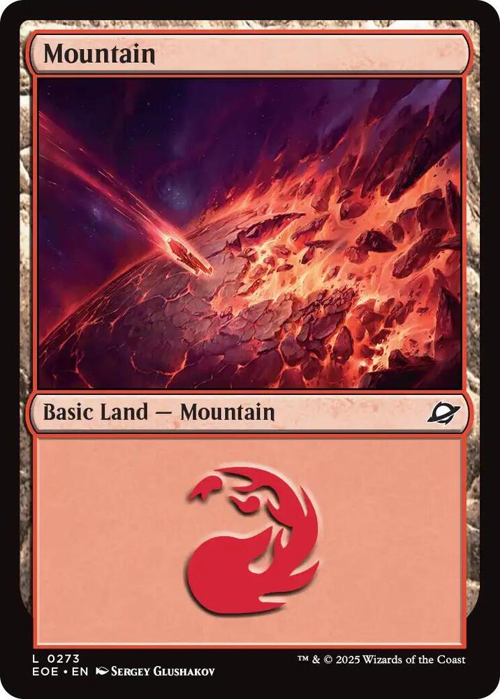 Mountain 273 card from Edge of Eternities