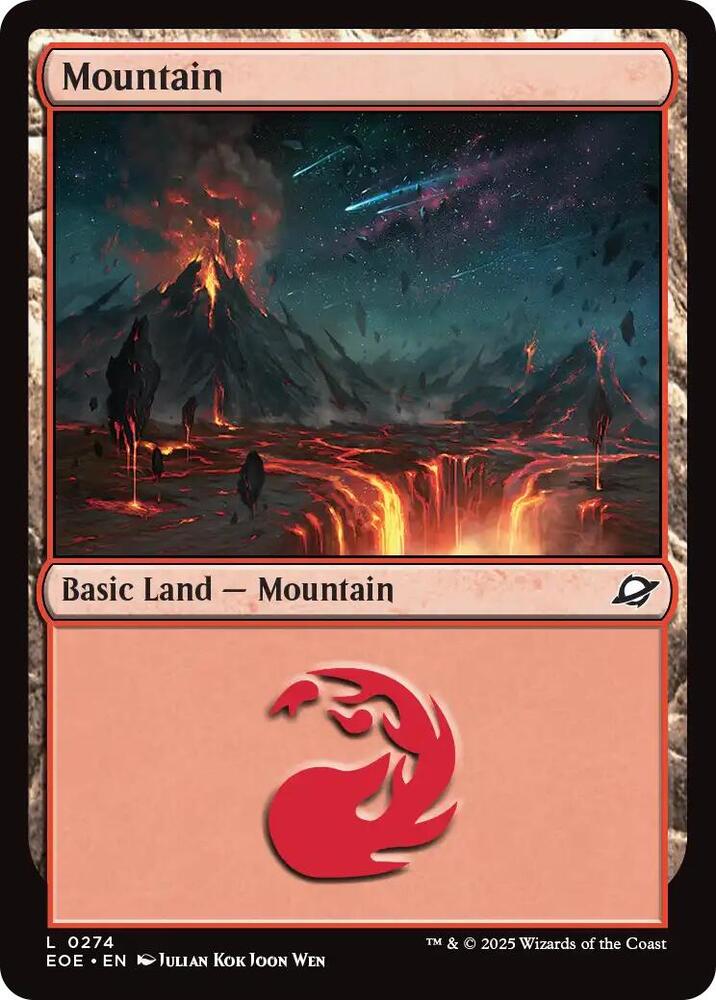 Mountain 274 card from Edge of Eternities