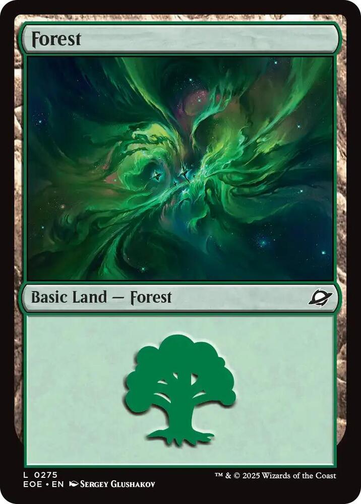 Forest 275 card from Edge of Eternities