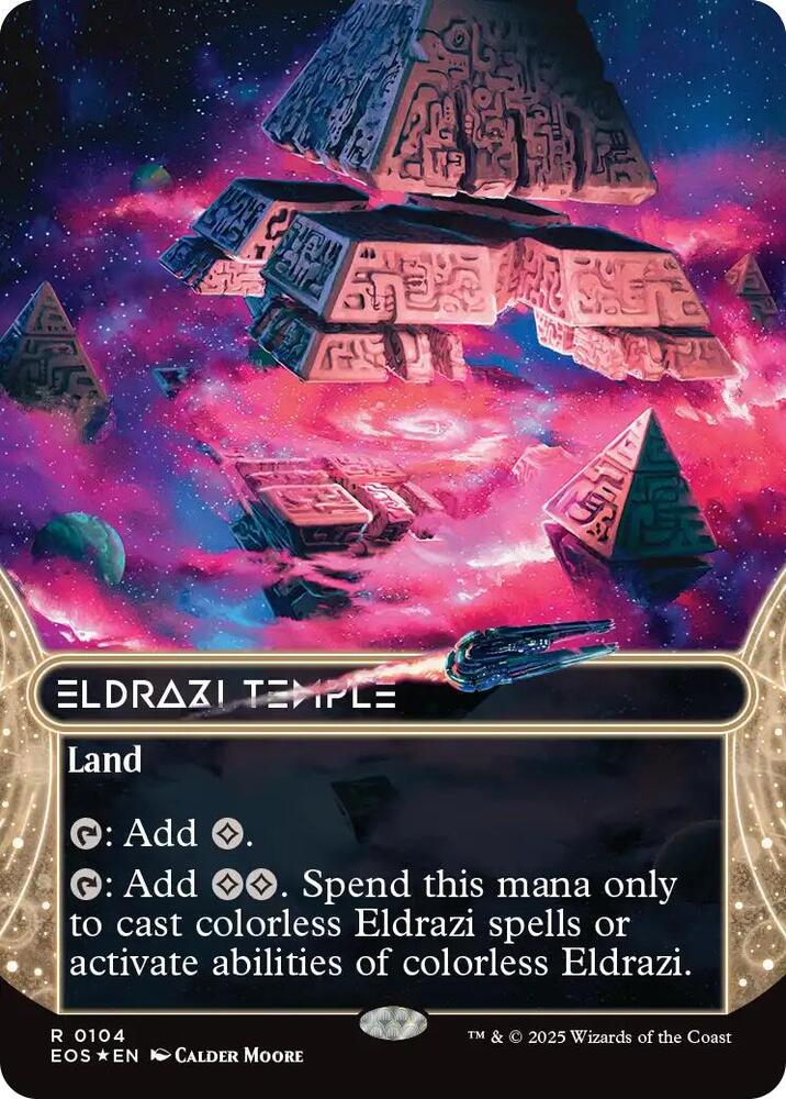 Eldrazi Temple (Borderless) (Galaxy Foil) 104 card from Edge of Eternities: Stellar Sights