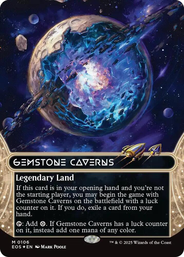 Gemstone Caverns (Borderless) (Galaxy Foil) 106 card from Edge of Eternities: Stellar Sights