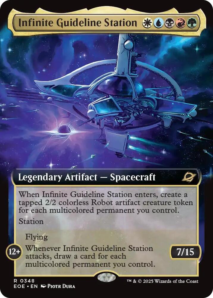 Infinite Guideline Station (Extended Art) 348 card from Edge of Eternities