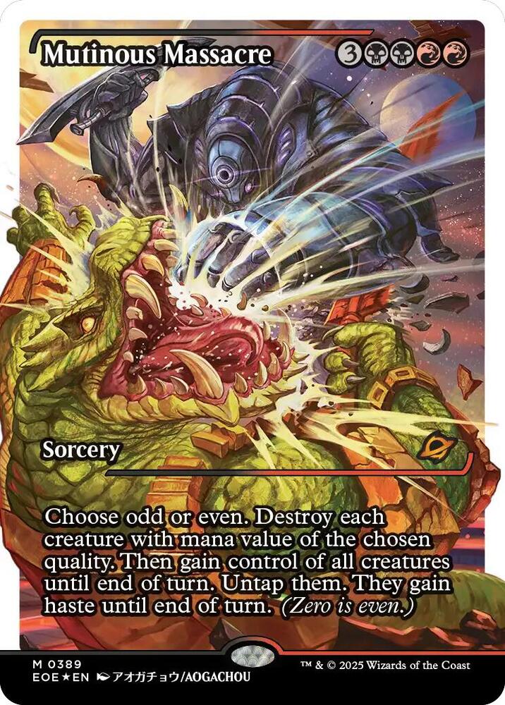Mutinous Massacre (Showcase) (Fracture Foil) 389 card from Edge of Eternities