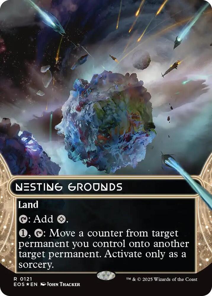 Nesting Grounds (Borderless) (Galaxy Foil) 121 card from Edge of Eternities: Stellar Sights