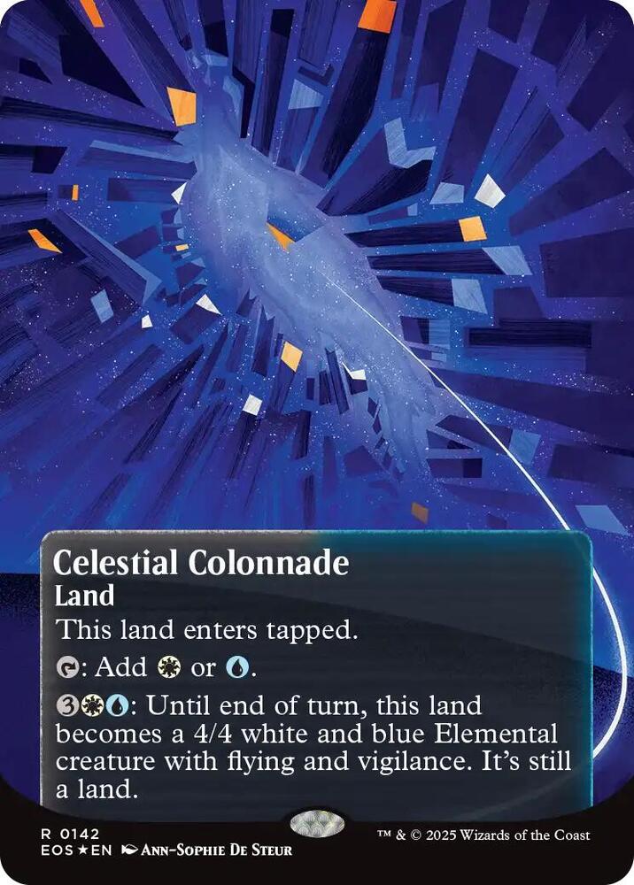Celestial Colonnade (Borderless) (Galaxy Foil) 142 card from Edge of Eternities: Stellar Sights