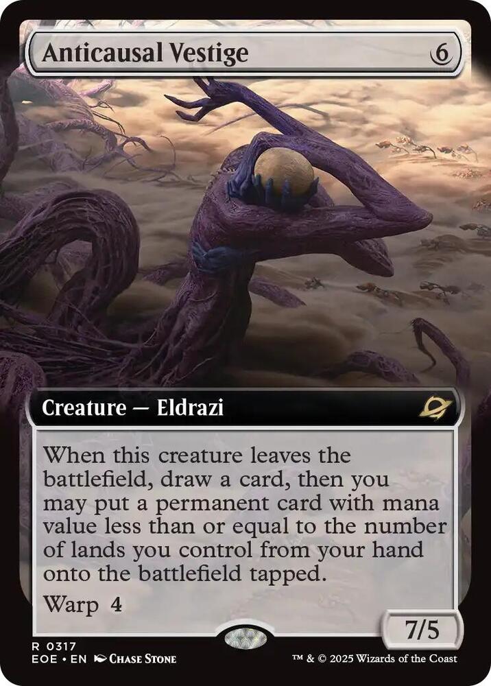 Anticausal Vestige (Extended Art) 317 card from Edge of Eternities
