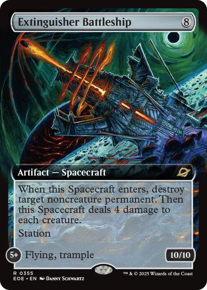 Extinguisher Battleship (Extended Art) 355 card from Edge of Eternities