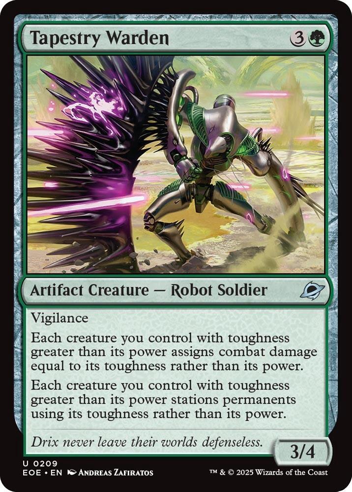 Tapestry Warden 209 card from Edge of Eternities