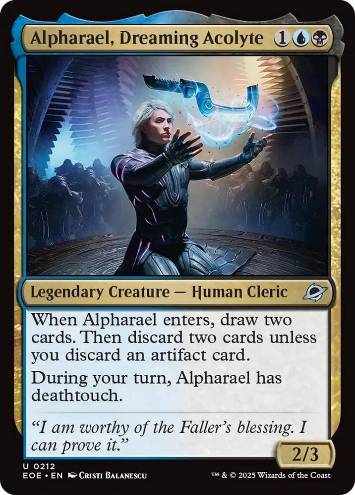 Alpharael, Dreaming Acolyte 212 card from Edge of Eternities