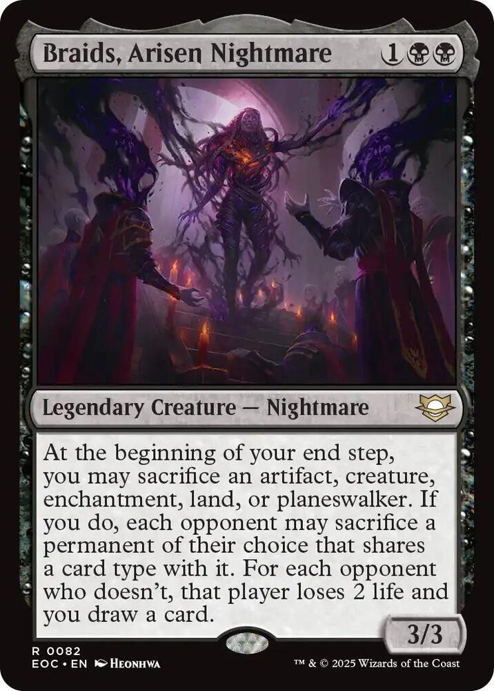 Braids, Arisen Nightmare 82 card from Commander: Edge of Eternities