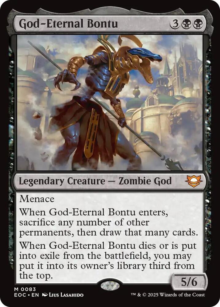God-Eternal Bontu 83 card from Commander: Edge of Eternities