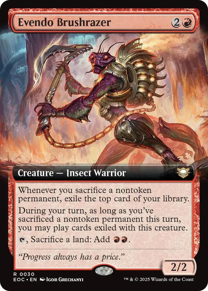 Evendo Brushrazer (Extended Art) 30 card from Commander: Edge of Eternities
