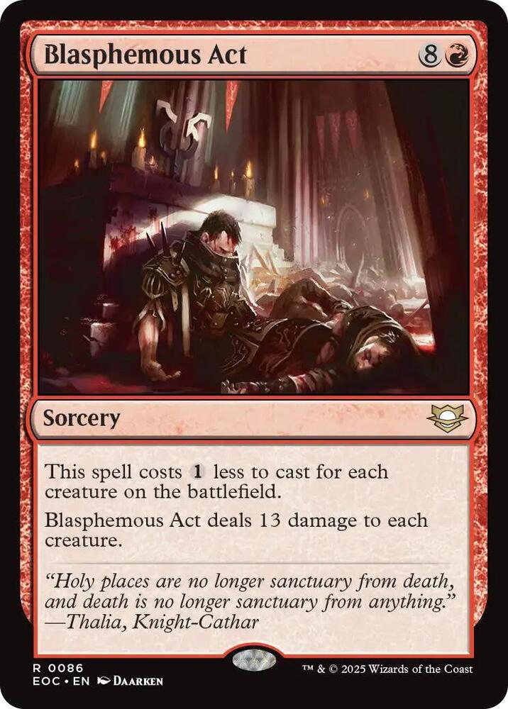 Blasphemous Act 86 card from Commander: Edge of Eternities