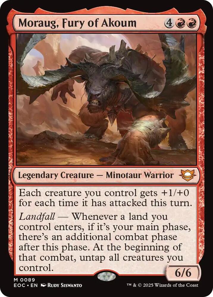 Moraug, Fury of Akoum 89 card from Commander: Edge of Eternities