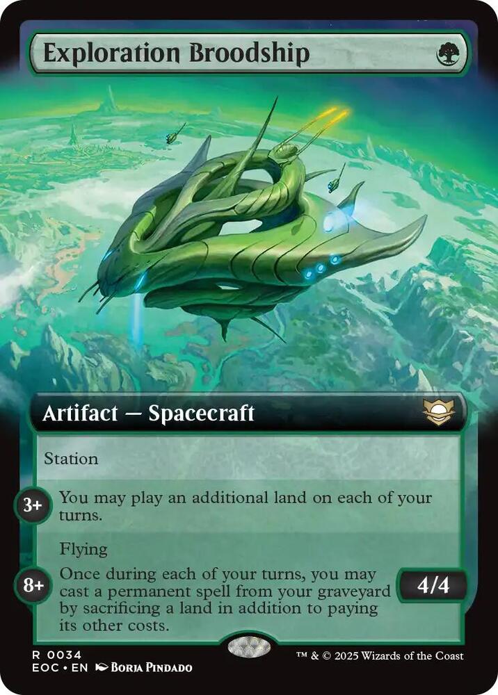 Exploration Broodship (Extended Art) 34 card from Commander: Edge of Eternities