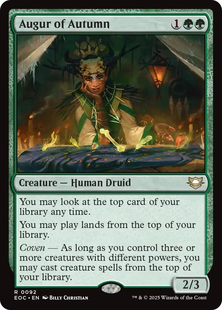 Augur of Autumn 92 card from Commander: Edge of Eternities
