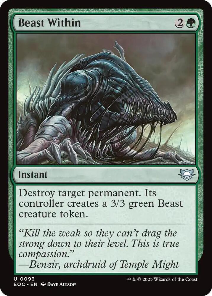 Beast Within 93 card from Commander: Edge of Eternities