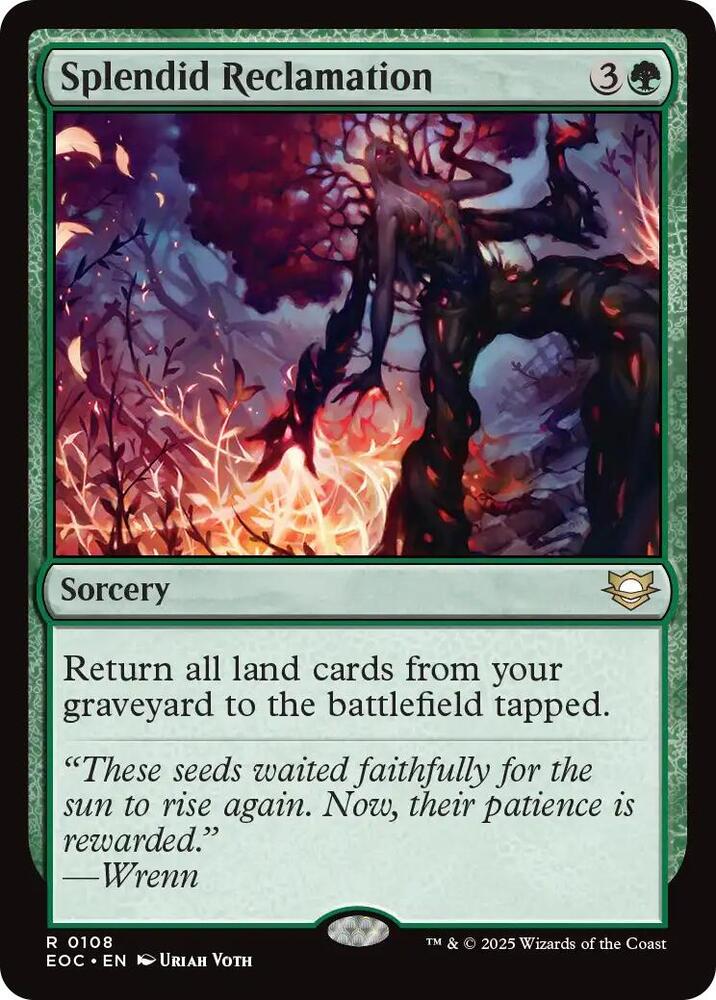 Splendid Reclamation 108 card from Commander: Edge of Eternities