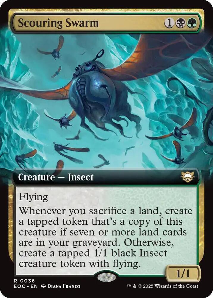 Scouring Swarm (Extended Art) 36 card from Commander: Edge of Eternities