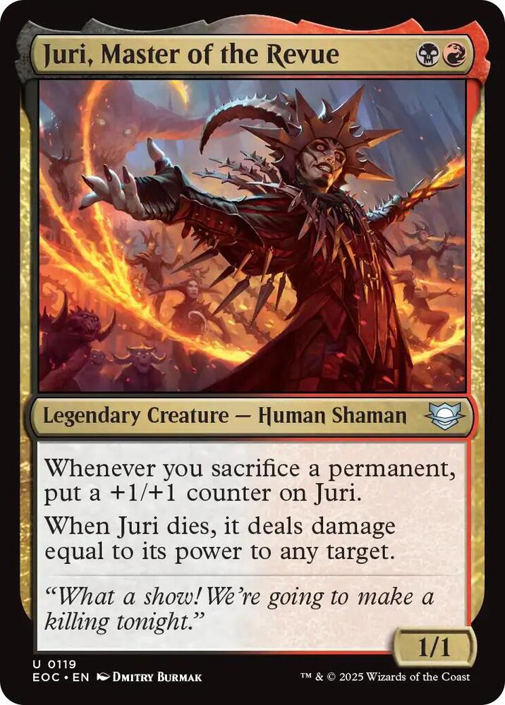Juri, Master of the Revue 119 card from Commander: Edge of Eternities